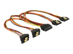 Delock Power Splitter 30cm Must Oranž Punane Kollane