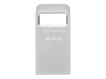 Kingston USB 3.2 Flash Drive DataTraveler micro 64 USB Type-A Silver
