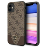 Guess GUHCN61PU4GHBR Hardcase 4G Triangle Collection iPhone 11 6,1" jaoks / Xr 6,1" jaoks / pruun