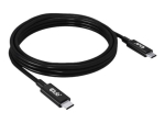 Club 3D CAC-1578 USB4 Gen3x2 USB-C kaabel, 2m, must