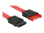 DeLOCK 20cm punane SATA pikenduskaabel