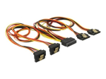 Delock Power Splitter 50cm Must Oranž Punane Kollane