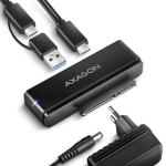 AXAGON USB-C 10Gbps FAST PORT X adapter 2,5"/3,5" SSD/HDD jaoks ADSA-FPX