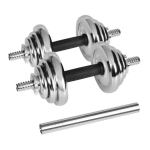 REBEL ACTIVE Kroonitud reguleeritavad hantlid kohvitis 20 kg varrasega