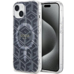 Guess GUHMP15SHGCUSTGK Hardcase IML GCube MagSafe iPhone 15 / 14 / 13 jaoks 6.1" / must