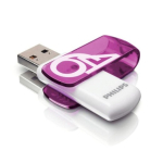 Philips FM64FD05B USB 2.0 m&auml;lmupulk Vivid Edition 64GB / lilla