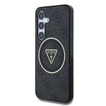 Guess 4G glitter kolmnurksete nuppudega MagSafe korpus Samsung Galaxy S25 Plusile