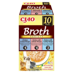 INABA Ciao kana, l&otilde;he, tonni ja karupiima puljongiga - kassatoidud - 10x40g