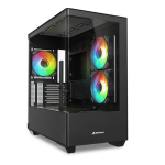Sharkoon Elite Shark CM100 Tower M-ATX ilma toiteallikata must