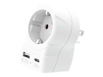 SKROSS t&uuml;&uuml;p B mees USB t&uuml;&uuml;p A 24 pin USB-C t&uuml;&uuml;p F naiste adapter valge