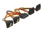 Delock Power Splitter 15cm Must Oranž Punane Kollane