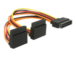 Delock toiteadapter 15cm must oranž punane kollane