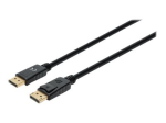 Manhattan DisplayPort 1.4 kaabel, 8K@60hz, 1m, PVC kaabel, ise-ise meeskond, t&auml;ielikult kaetud, must, eluaegse garantiiga, pol&uuml;klaas DisplayPort