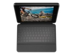 Logitech Rugged Folio Klaviatuur ja foliokarp P&otilde;hja-Euroopa Apple 10.2-tollise iPad (7., 8., 9. p&otilde;lvkonna) jaoks