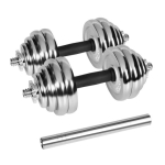 REBEL ACTIVE Kroonitud reguleeritavad hantlid kohvitis 30 kg varrasega
