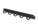 Langbergi 19" kaablijuhtimise korraldus 5 r&otilde;ngat, t&uuml;&uuml;p B, 1U AK-1701-B must
