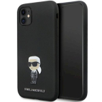Karl Lagerfeld KLHCN61SMHKNPK silikoonist Ikonik metalln&otilde;el iPhone 11/Xr 6.1" jaoks / must