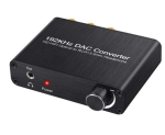 RoGer DAC 192kHz 24bit S/PDIF RCA konverter k&otilde;rvaklappide pesaga 3,5mm / Optiline / Koaksiaalne