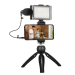 Puluz live salvestamise komplekt triip + LED valgustus + mikrofon + telefonikl&otilde;mm PKT3132B
