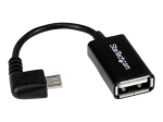 StarTech.com 5in nurga all Micro USB USB OTG hostadapter M/F - kaldus Micro USB mees USB A naiste On-The-Go hostkaabli adapter (UUSBOTGRA)