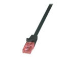 LogiLink 25cm must varjestamata CAT 6 UTP patch-kaabel