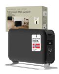 Mill Instant Max Led kaasaskantav k&uuml;tteseadis CO2200LEDMAXBLACK Konvektsioonk&uuml;tteseadis 2200 W V&otilde;imsustasemeid 3 Sobib tubadele kuni 5-30 m&sup2; must