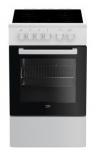 Beko FSS57000GW Vabaseav pliit Keraamiline Must, Valge A