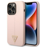 Guess GUHCP14XSLTGP Silicone Triangle Hardcase iPhone 14 Pro Max jaoks 6,7" / roosa