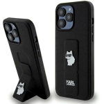 Karl Lagerfeld KLHCP13XGSACHPK Gripstand Saffiano Choupe &uuml;mbris iPhone 13 Pro Max 6.7" jaoks / must