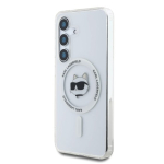 Karl Lagerfeld IML Choupette Head MagSafe &uuml;mbris Samsung Galaxy S25 jaoks / l&auml;bipaistev