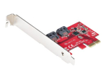 StarTech.com SATA PCIe kaart, 2 port PCIe SATA laienduskaart, 6Gbps SATA kaart, t&auml;is/madalaprofiil, PCI Express to SATA Adapter, ASM1061 Non-Raid SATA