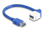 Delock USB pikenduskaabel 20cm Sinine Valge