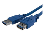 StarTech.com 1m USB 3.0 laienduskaabel - Must