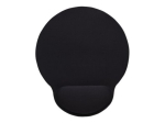 Manhattan randmetugi geel hiire mat/padi, 241 x 203 x 40 mm, libisemiskindel alus, must, eluaegne garantii, kaardipakend hiire padi randmetugiga