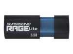 Patriot Supersonic Rage Lite 32GB USB 3.2 Gen 1 m&auml;lu&uuml;lekandeseade must sinine