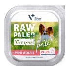 VETEXPERT Raw Paleo P&acirc;te Mini Adult Pork - niiske koeratoit - 150g