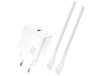 Dudao A27PCEU Adapter 30Watt 1xUSB-C (1m USB-C kuni USB-C kaabel kaasas) Valge