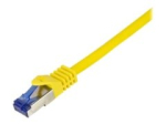 LogiLink Professional CAT 6a S/FTP 25cm kollane RAL 1018 patch-kaabel