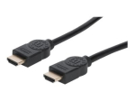 Manhattan HDMI Kaabel Ethernetiga, 4K@60Hz (Premium K&otilde;rge Kiirus), 5m, Mees-Mees, Must, Ultra HD 4k x 2k, T&auml;ielikult Kaitstud, Kuldne Plaatimine