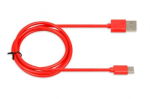 I-BOX USB 2.0 t&uuml;&uuml;p C t&uuml;&uuml;p C-ni, 2A 1m punane kaabel