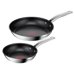 TEfal Pannkompleks Intuition B817S255 Praadi l&auml;bim&otilde;&otilde;t 20/26 cm Sobib induktsioonpliitidele Fiksne k&auml;epide Must/H&otilde;be