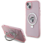 Karl Lagerfeld KLHMP15MHMRSKCP k&otilde;va &uuml;mbris Ring Stand Karl&Cho iPhoneile 15 Plus / 14 Plus 6.7" / roosa