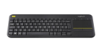 LOGITECH juhtmeta puutetundlik klaviatuur k400 plus must Layout