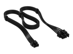 CORSAIR 6 pin sisene toite isane kuni 8 pin PCI Express toite eemaldatava 2 pin sektsiooniga isane kaabel must