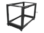 StarTech.com 12U avatud raamiga serverirack - 4 postitust reguleeritava s&uuml;gavusega (22 kuni 40) v&otilde;rguseadmete rack rullikutega/tasandajatega/kaabih...