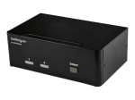 StarTech.com 2-Port DisplayPort KVM - Dual-Monitor - 4K 60 - Audio & USB perifeeriatoetamine - DP 1.2 - USB Hub (SV231DPDDUA2) KVM / audio / USB l&uuml;li