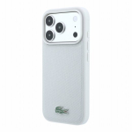 Lacoste PVC Iconic Petit Pique metalllogo MagSafe &uuml;mbris iPhone 18 Pro Max jaoks / Helehall