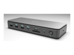 I-TEC Thunderbolt 4 2x Display Dock Generation 3 7x USB + millest 1x TB4 2.5GLAN PD 92W 1m TB4 Kaabel SD/TF kaardilugeja 3.5 mm Audio