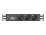 Langberg PDU-03F-0200-IEC-BK Toitejaotusseade 3-Pistik 10A Must 2m