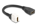 Delock HDMI-kaabel 20cm Must Valge